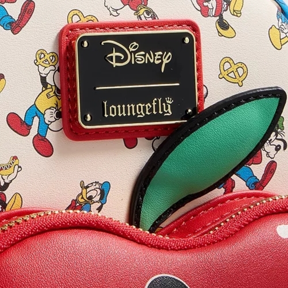 Disney Loungefly Macy's Mickey and Minnie Backpack - Red, Black, and White - Picture 3 of 5